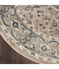 Nourison Quarry Beige Grey QUA05 4 ft. X Round Rug