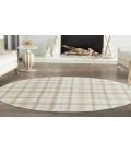 Nourison Grafix Ivory Beige GRF03 8 ft. Round Rug