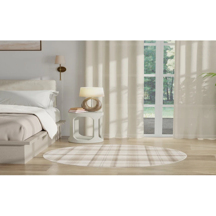 Nourison Grafix Ivory Beige GRF03 4 ft. Round Rug