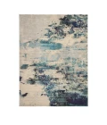 Nourison Celestial Area Rug CES02-Ivory/Teal Blue