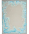 Nourison Prismatic Sea Mist Blue Area Rug PRS22 Sea Mist Blue 7'9" x 9'9"
