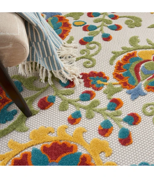 Nourison Aloha Area Rug ALH17-Ivory/Multi