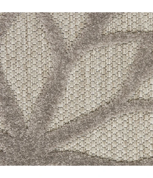 Nourison Aloha Area Rug ALH05 Silver Grey 5'3" x 7'5"