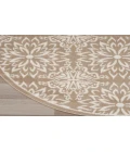 Nourison Jubilant Taupe JUB06 5 ft. 3 in. Round Rug