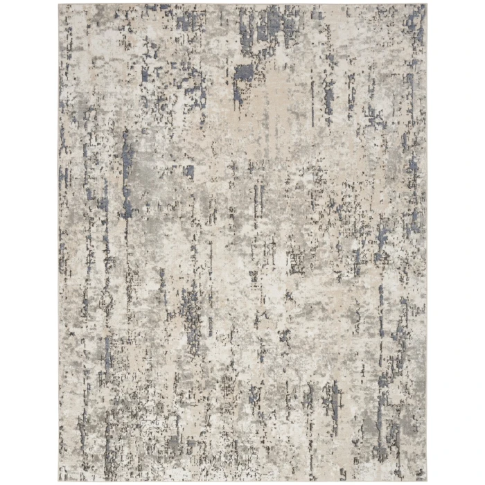 Nourison Quarry Ivory Blue Grey QUA01 9 ft. X 12 ft. Rect. Rug