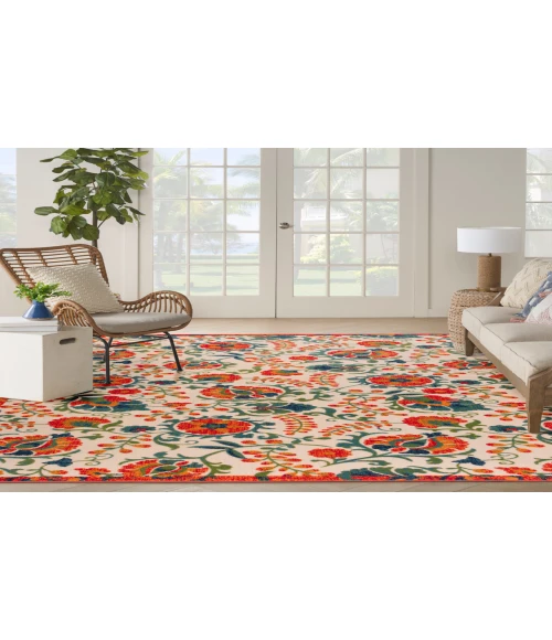 Nourison Aloha Red Multicolor ALH17 12 ft. X 15 ft. Rectangle Rug