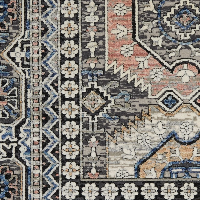 Nourison Starry Nights Area Rug STN09 Grey/Navy 5'3" x 7'3"