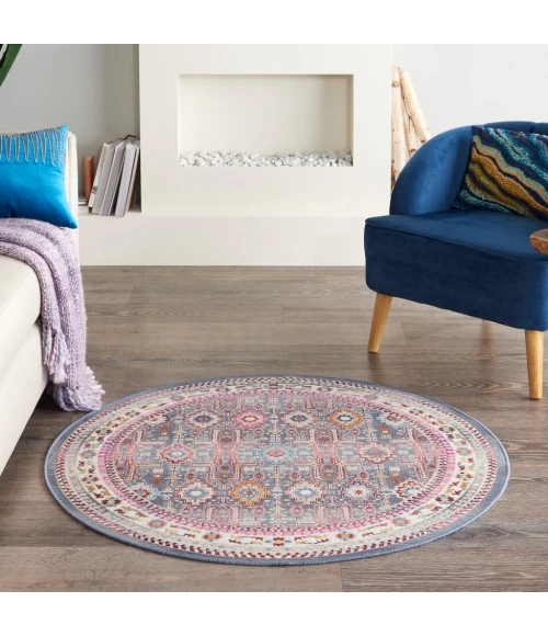 Nourison Vintage Kashan Area Rug VKA05-Grey/Multi