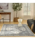 Nourison Quarry Ivory Navy QUA18 6 ft. X 9 ft. Rect. Rug