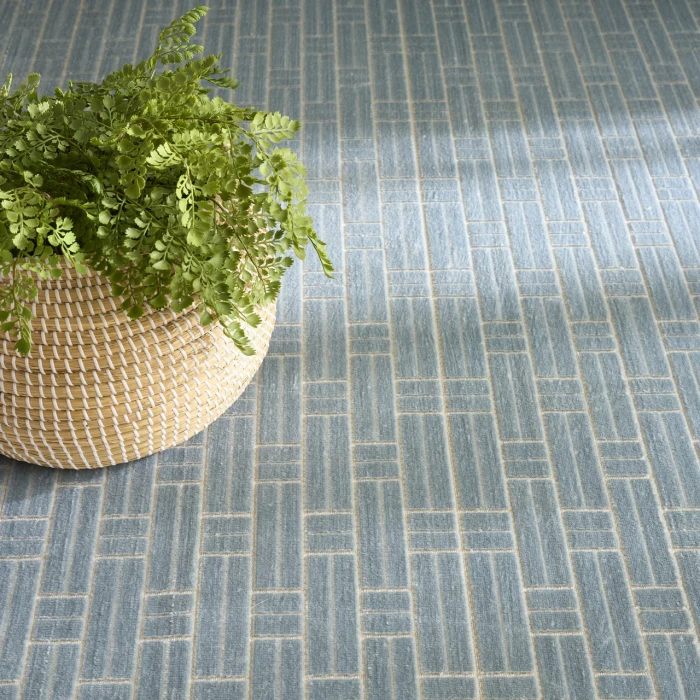 Nourison Home Washable Charm Blue WCH02 8ft. x 10ft. Rect. Rug