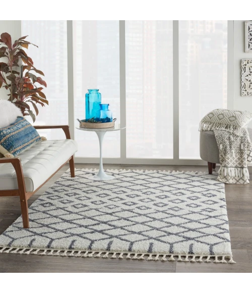 Nourison Moroccan Shag Area Rug MRS01-White