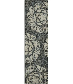 Nourison Home Maxell MAE10 Ivory/Charcoal 2 ft. 2 in. X 7 ft. 6 in. Area Rug