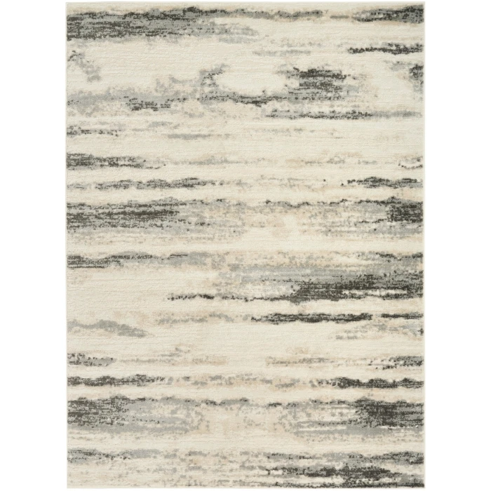 Nourison Serenity Home Grey Multicolor SRH12 6 ft. X 9 ft. Rect. Rug