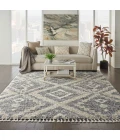 Nourison Oslo Shag Grey/Ivory OSL02 8 ft. X 11 ft. Rect. Rug