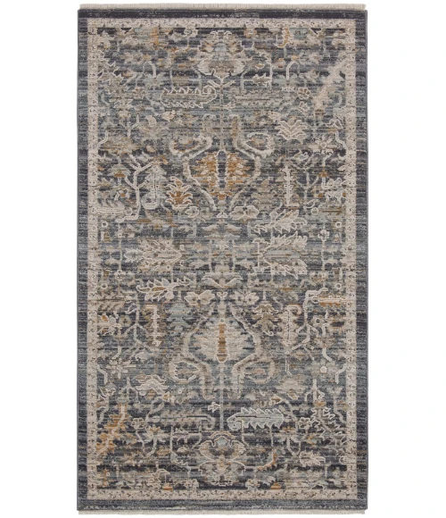 Nourison Lynx Navy Multicolor LNX02 3 ft. X 5 ft. Rect. Rug