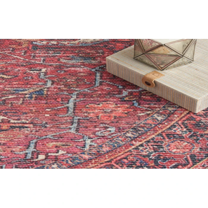 Nicole Curtis Machine Washable Series 1 Brick SR102 7 ft. 10 in. Round Rug