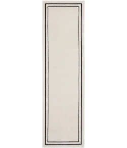 Nourison Home Nourison Essentials NRE02 Ivory/Black 2 ft. 2 in. X 7 ft. 6 in. Area Rug