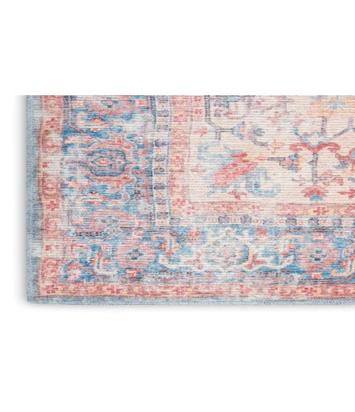 Nicole Curtis Machine Washable Series 1 Blue Multicolor SR104 2 ft. 2 in. X 12 ft. Rectangle Rug