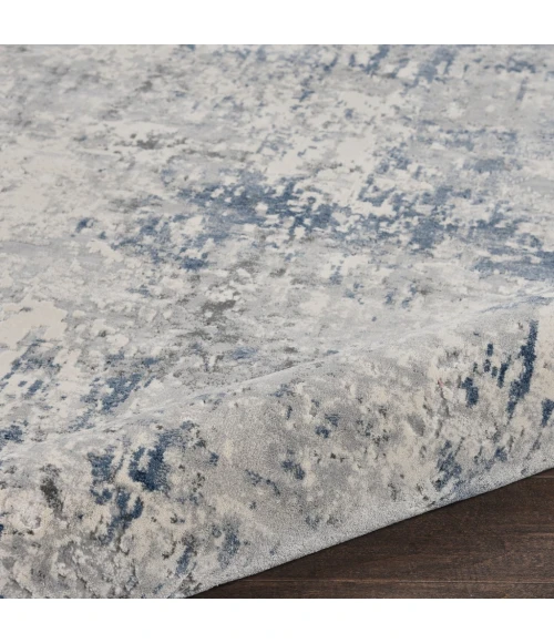 Nourison Rustic Textures Runner Area Rug RUS07-Ivory/Grey-blue