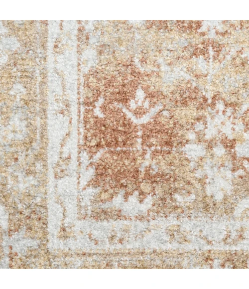 Nourison Astra Machine Washable Rust Multicolor ASW11 2 ft. 2 in. X 8 ft. Rect. Rug