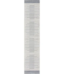 Nourison Home Astra Machine Washable ASW04 Ivory Blue 2 ft. 2 in. X 12 ft. Area Rug