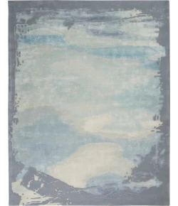 Nourison Home Prismatic PRS19 Seafoam Silver 7 ft. 9 in. X 9 ft. 9 in. Area Rug