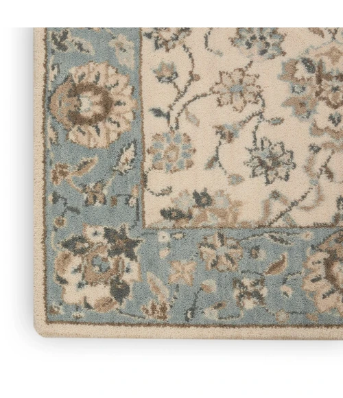 Nourison Living Treasures Runner Area Rug LI16-Ivory/Aqua