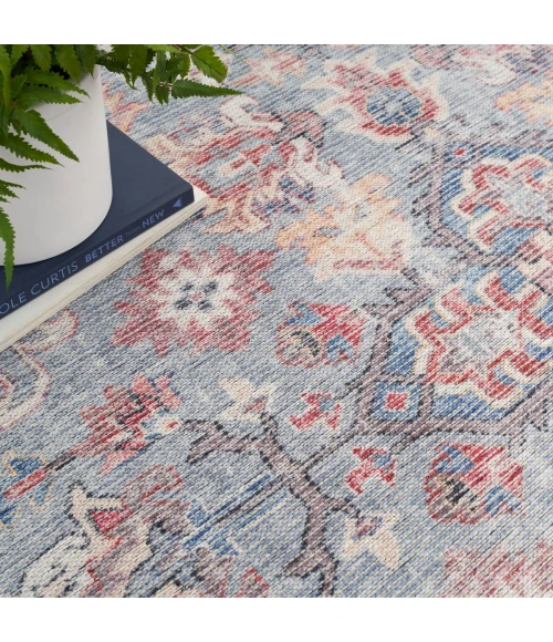 Nicole Curtis Machine Washable Series 1 Area Rug SR104 Blue/Multi 8' x 10'