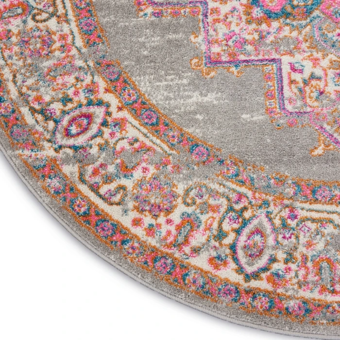 Nourison Passion Round Area Rug PSN03-Grey
