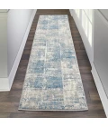 Nourison Solace Runner Area Rug SLA02-Ivory/Grey/Blue