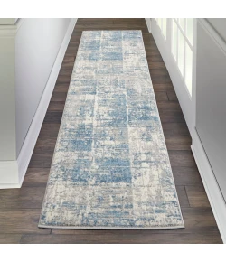 Nourison Home Solace SLA02 Ivory/Grey/Blue 2 ft. 3 in. X 7 ft. 3 in. Area Rug