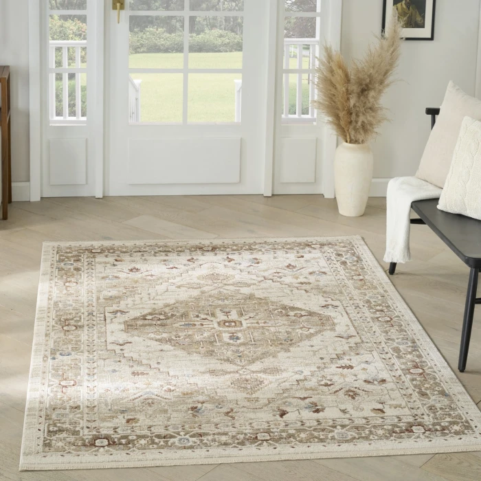 Nourison Home Pardis Cream / Ivory PRD02 5ft.3in. x 7ft. Rect. Rug