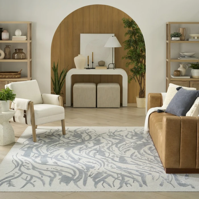 Nourison Home Divine Grey DIV13 5ft.6in. x 7ft.5in. Rect. Rug
