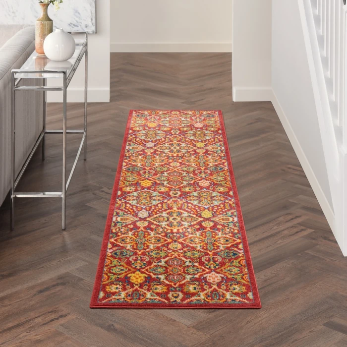 Nourison Allur Area Rug ALR03-Red Multicolor