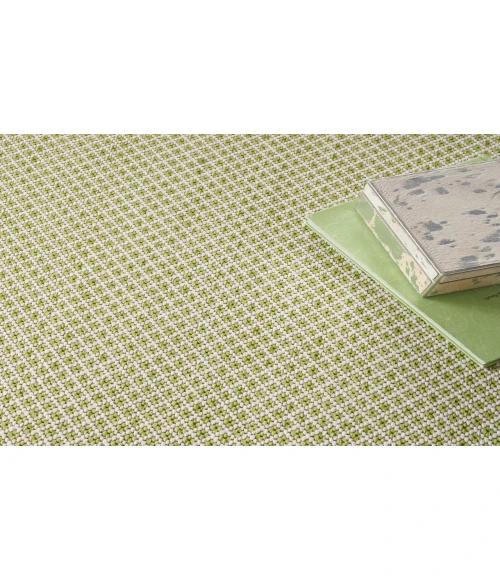 Nourison Courtyard Ivory Green COU01 5 ft. X 8 ft. Oval Rug