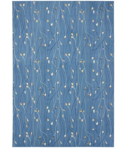 Nourison Home Grafix GRF15 Light Blue 7 ft. X 10 ft. Area Rug