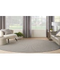 Nourison Courtyard Ivory/Charcoal COU01 8 ft. Round Rug