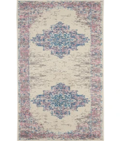 Nourison Home Grafix GRF14 Ivory Pink 2 ft. X 6 ft. Area Rug