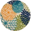 Nourison Home Aloha ALH05 Multicolor 7 ft. 10 in. Round Area Rug