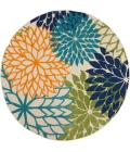 Nourison Aloha Round Area Rug ALH05-Multicolor