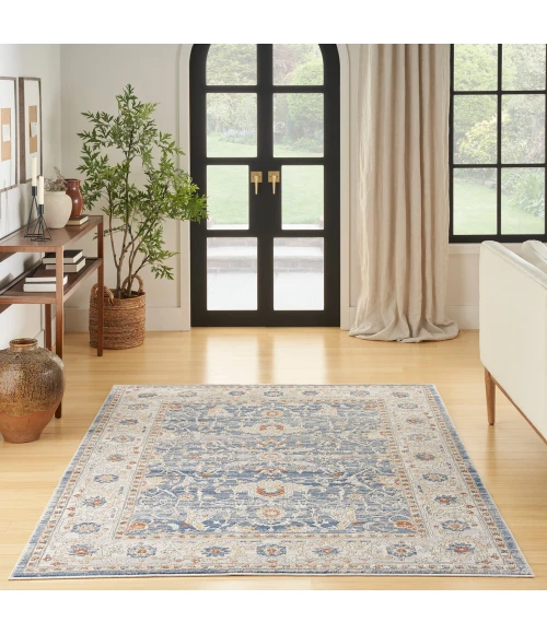 Nicole Curtis Series 4 Area Rug SR402 Light Blue Grey