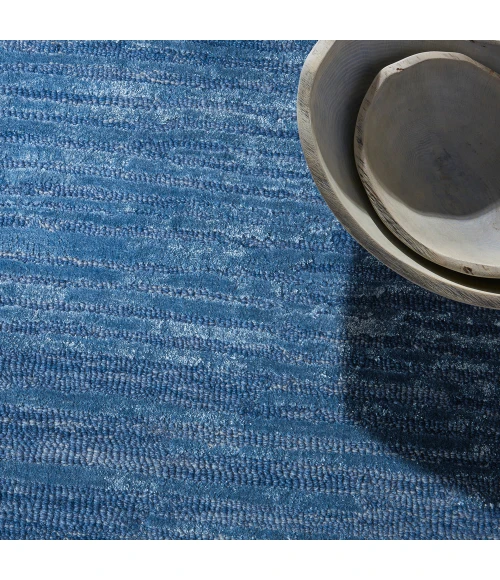 Calvin Klein Linear Area Rug LNR01 Blue