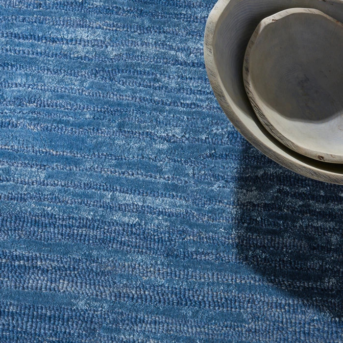 Calvin Klein Linear Area Rug LNR01 Blue