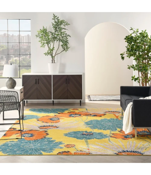 Nourison Allur Area Rug ALR06-Yellow Multicolor