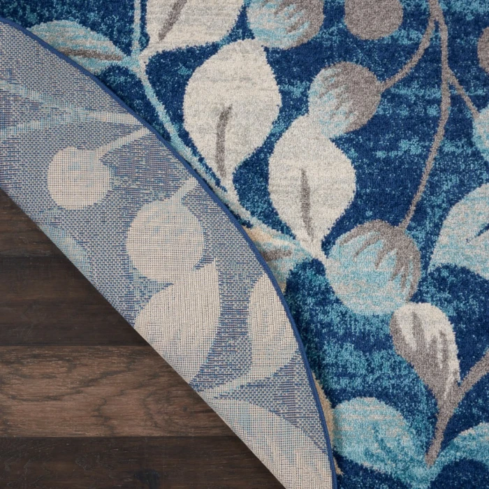 Nourison Tranquil Round Area Rug TRA03-Navy