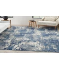 Nourison Grafix Navy Blue GRF38 5 ft. 3 in. X 7 ft. 3 in. Rectangle Rug