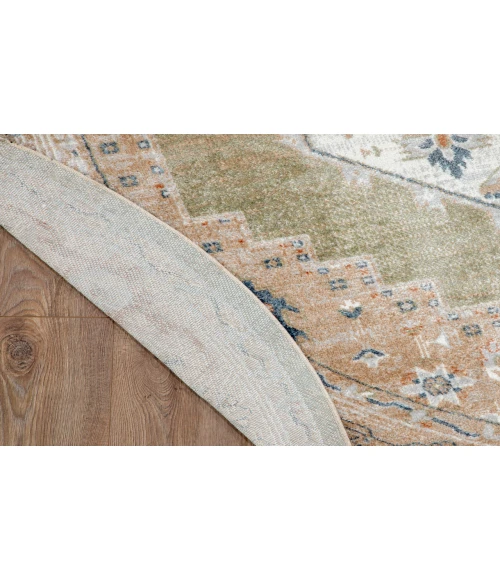 Nourison Astra Machine Washable Sage Multicolor ASW11 5 ft. 3 in. Round Rug