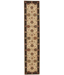 Nourison Home Living Treasures LI04 Ivory/Black 2 ft. 6 in. X 12 ft. Area Rug