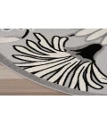 Nourison Aloha Black White ALH33 5 ft. 3 in. Round Rug