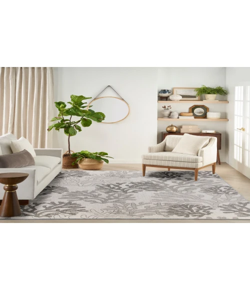 Nourison Garden Oasis Grey GOA05 9 ft. X 12 ft. Rectangle Rug